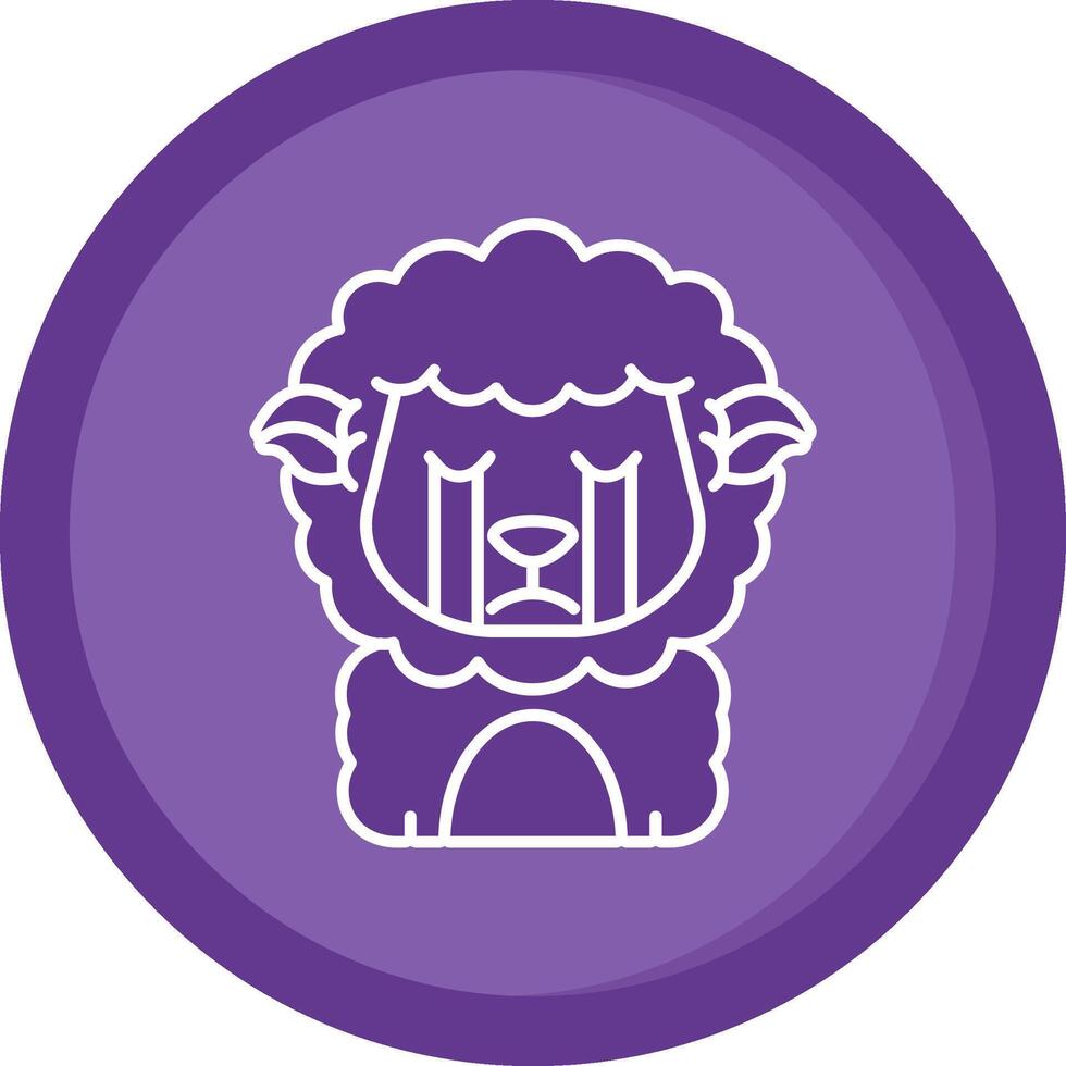 Cry Solid Purple Circle Icon vector