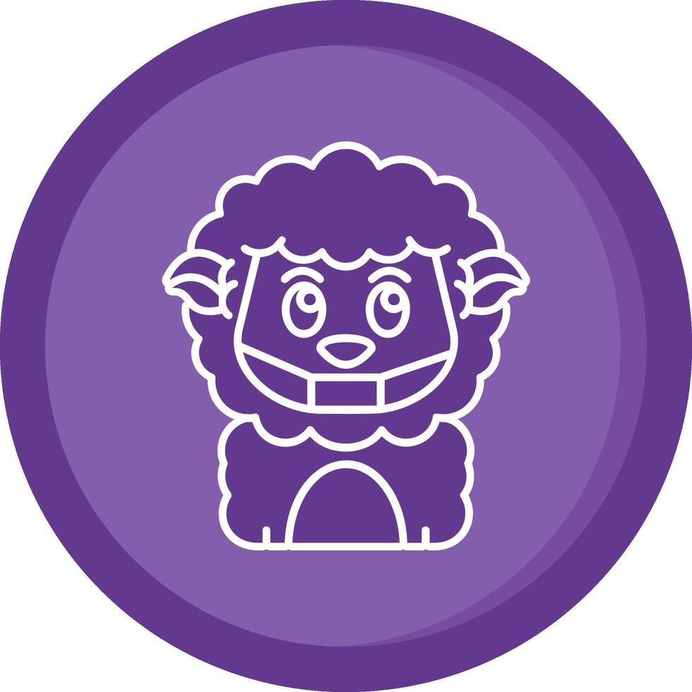 Face mask Solid Purple Circle Icon vector