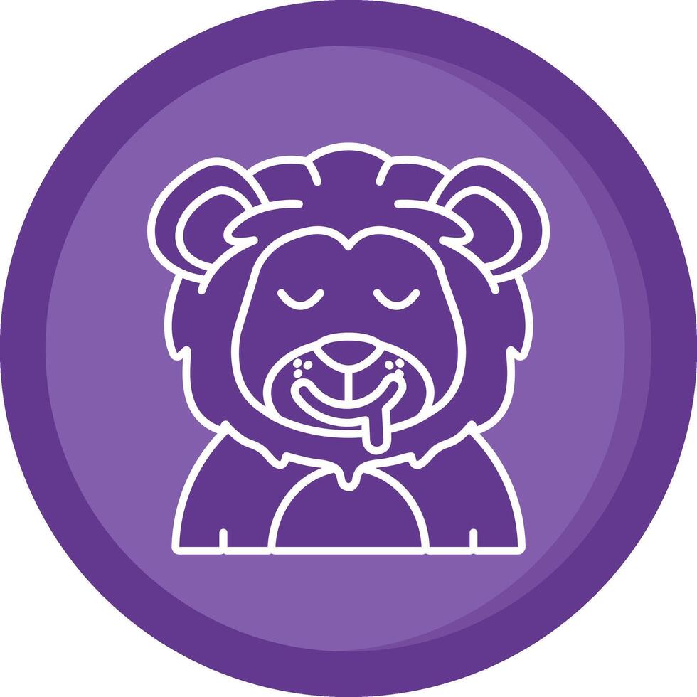 Drooling Solid Purple Circle Icon vector