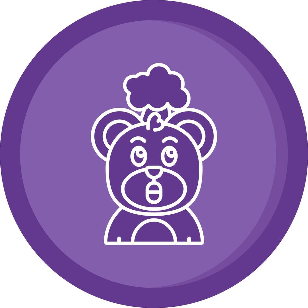 Exploding Solid Purple Circle Icon vector