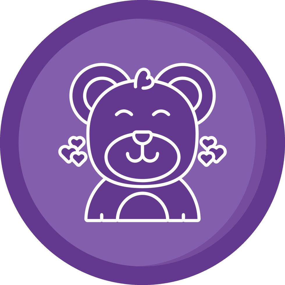 Love Solid Purple Circle Icon vector