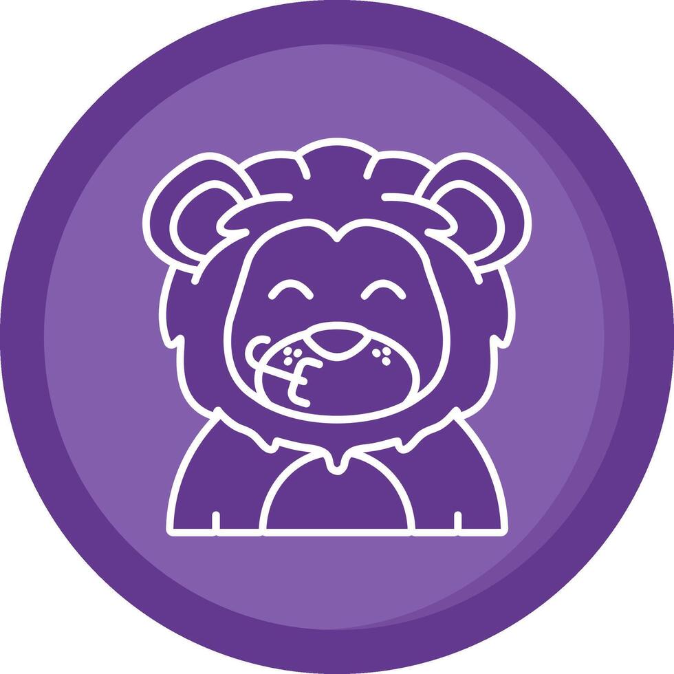 Congratulation Solid Purple Circle Icon vector