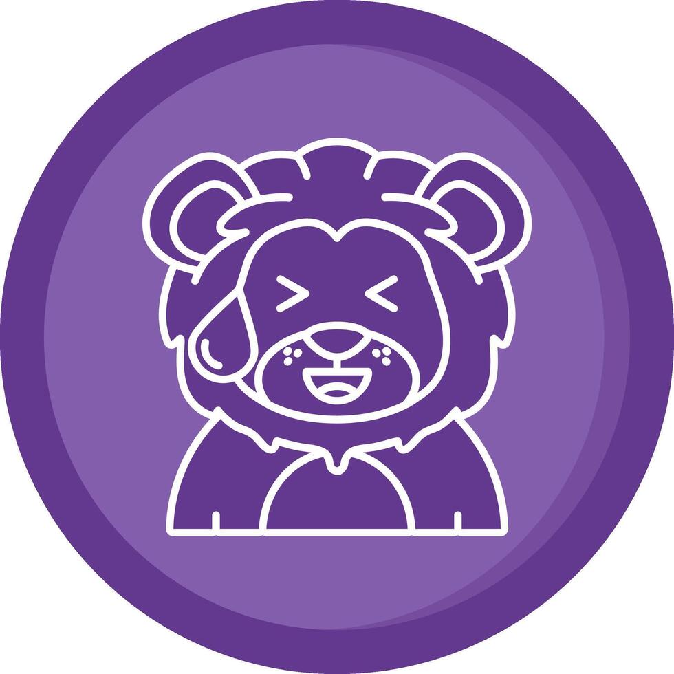 Sweat Solid Purple Circle Icon vector