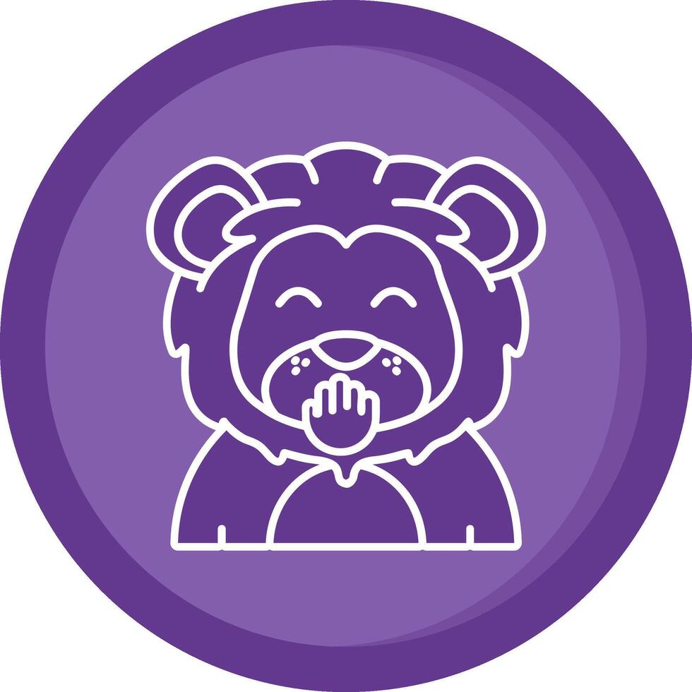 Blush Solid Purple Circle Icon vector