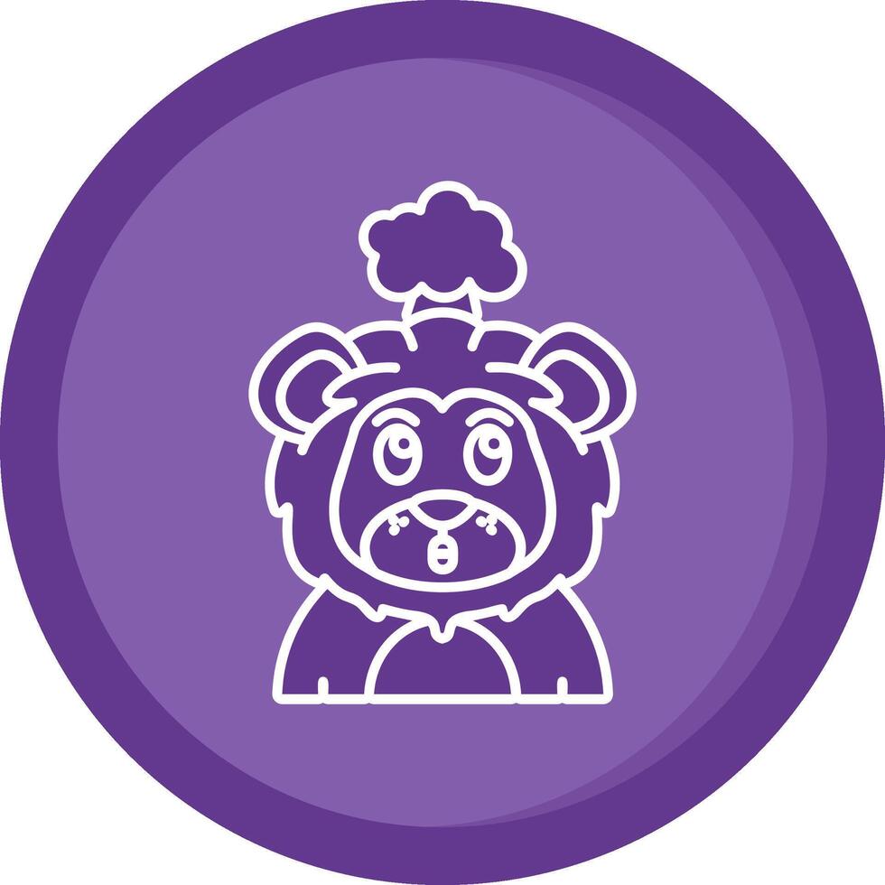 Exploding Solid Purple Circle Icon vector