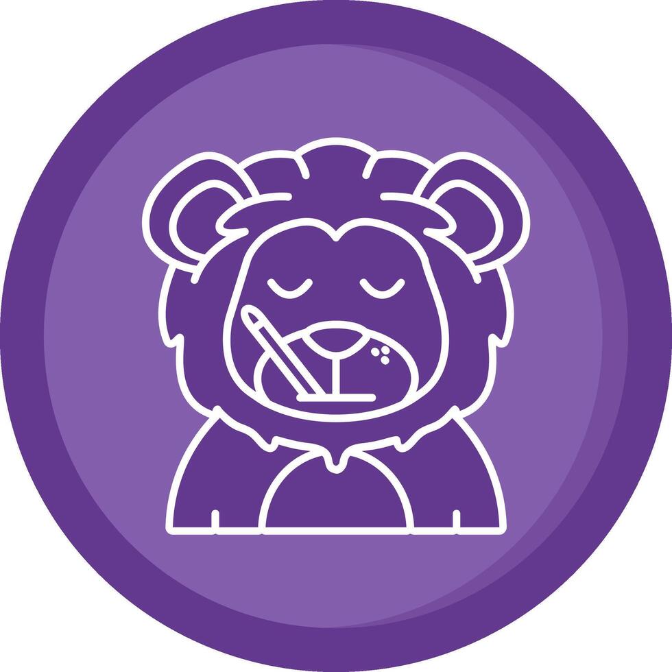 Sick Solid Purple Circle Icon vector