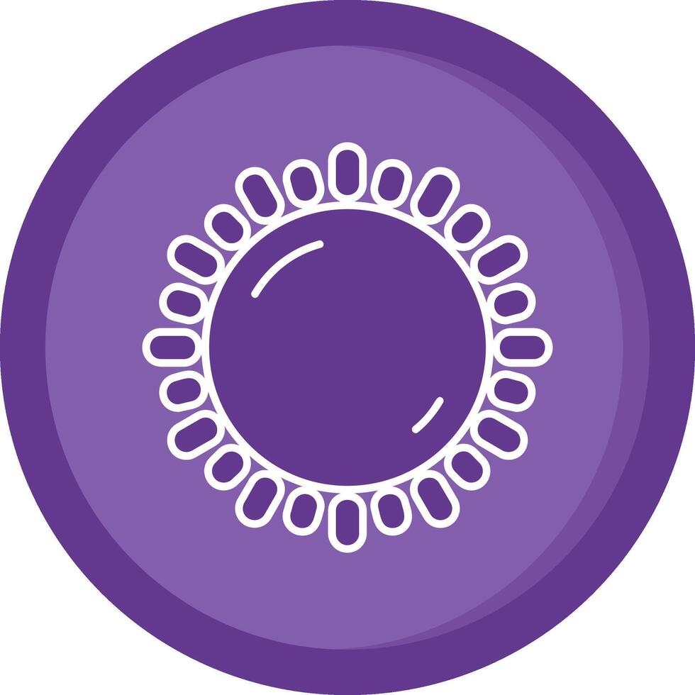 Sunny Solid Purple Circle Icon vector