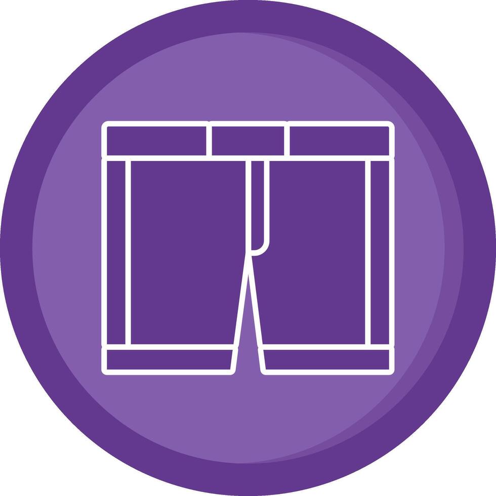 Underwear Solid Purple Circle Icon vector