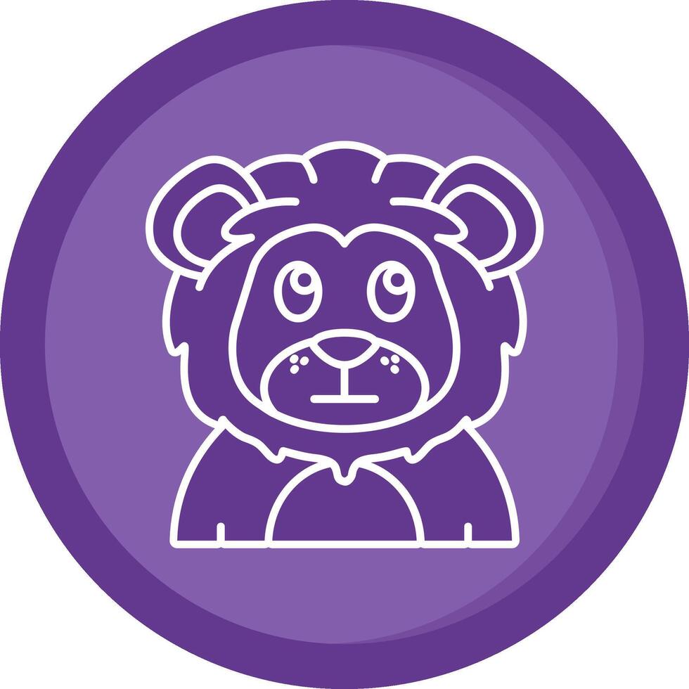 Rolling eyes Solid Purple Circle Icon vector