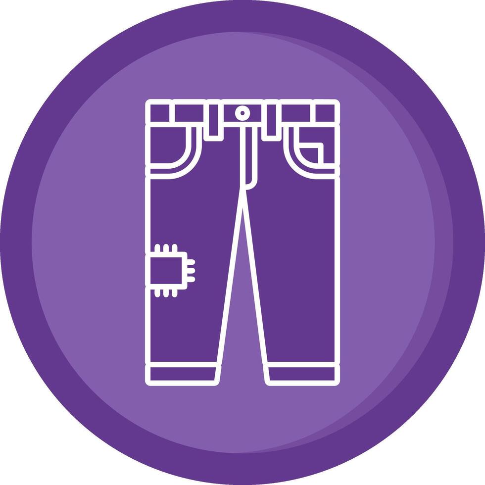 Jeans Solid Purple Circle Icon vector