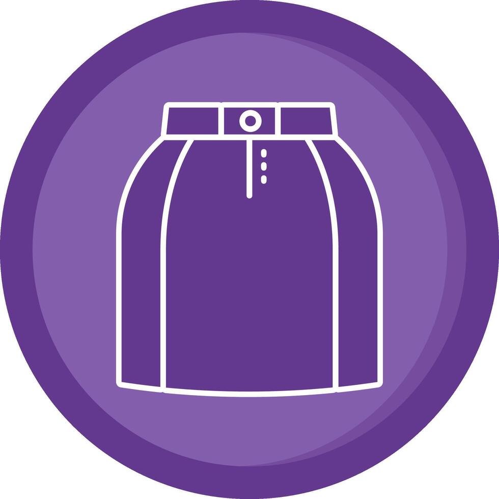 Mini skirt Solid Purple Circle Icon vector