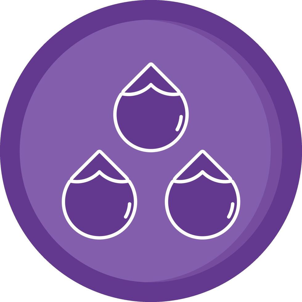 mojado sólido púrpura circulo icono vector
