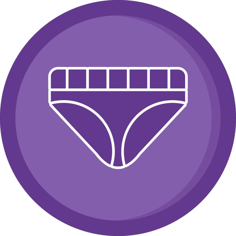 Underwear Solid Purple Circle Icon vector