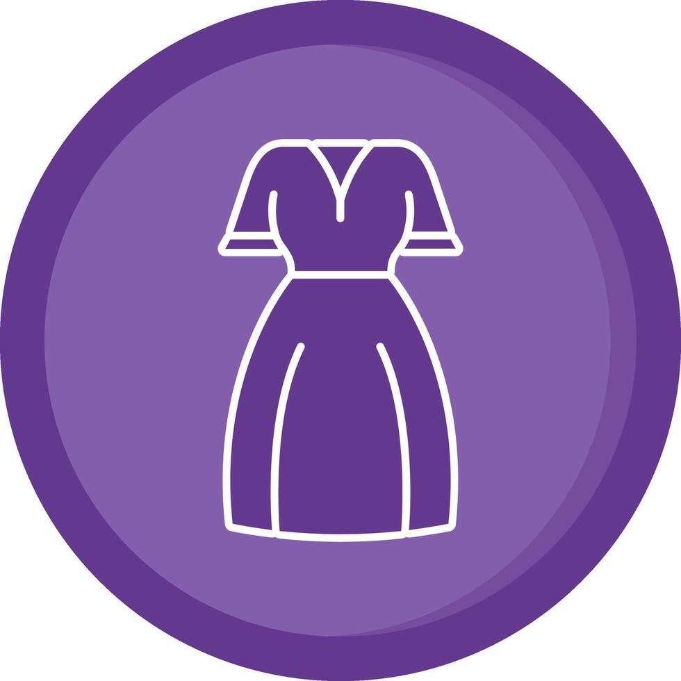 Women dress Solid Purple Circle Icon vector