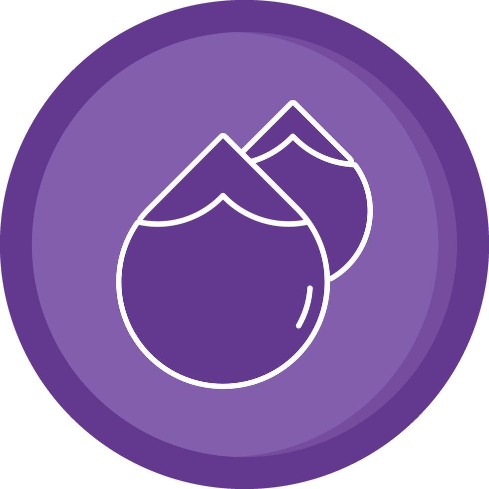 Water drops Solid Purple Circle Icon vector