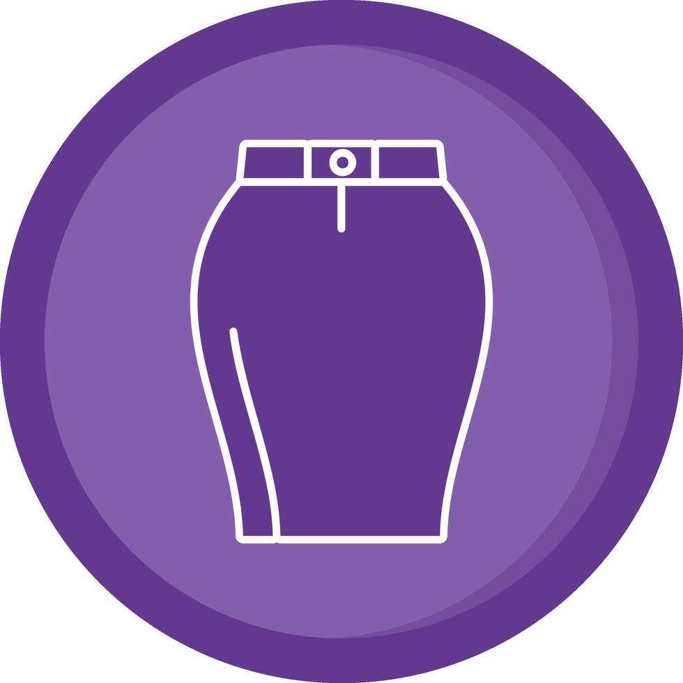 Skirts Solid Purple Circle Icon vector