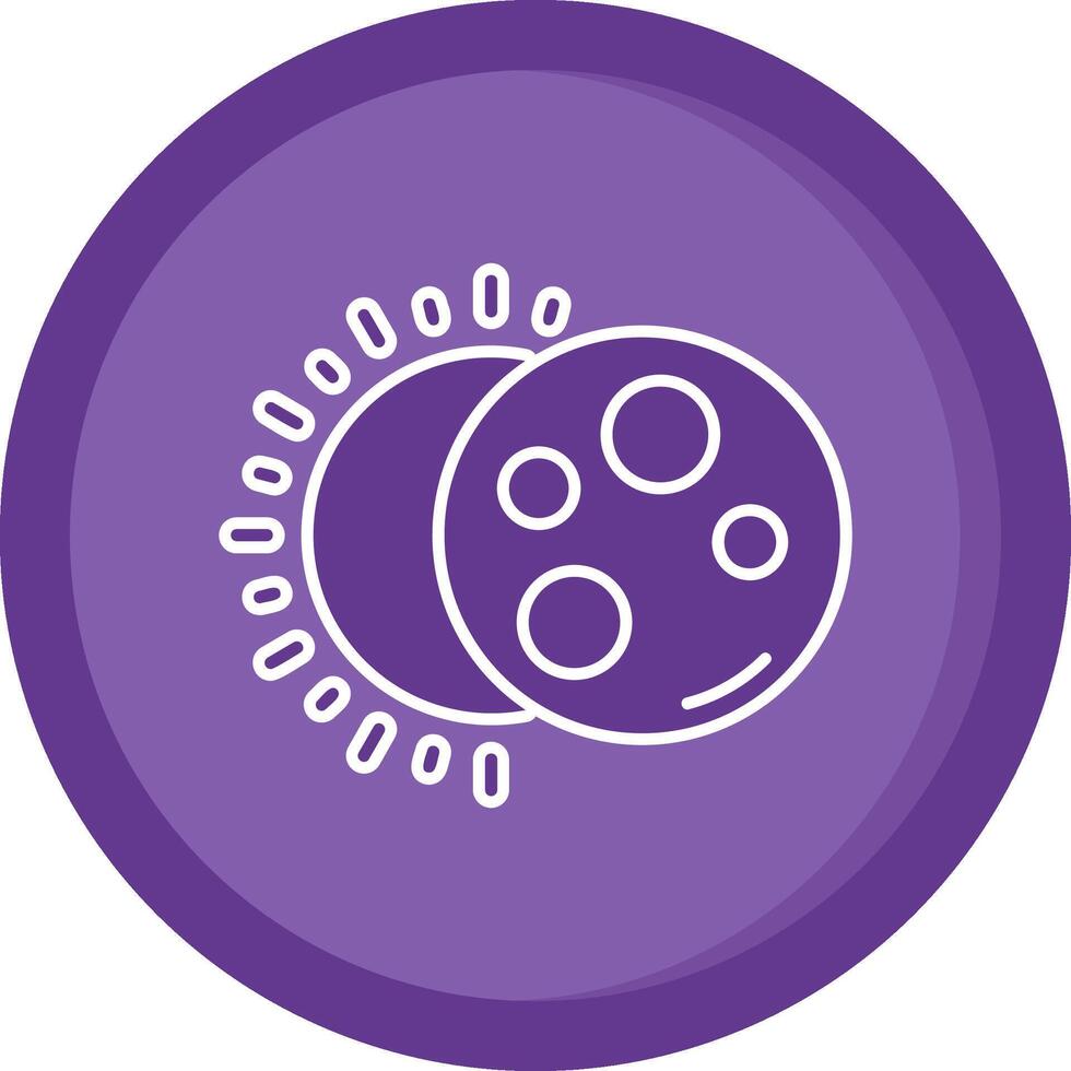 Eclipse Solid Purple Circle Icon vector