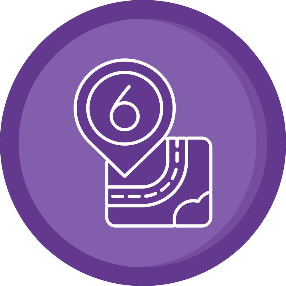 Six Solid Purple Circle Icon vector