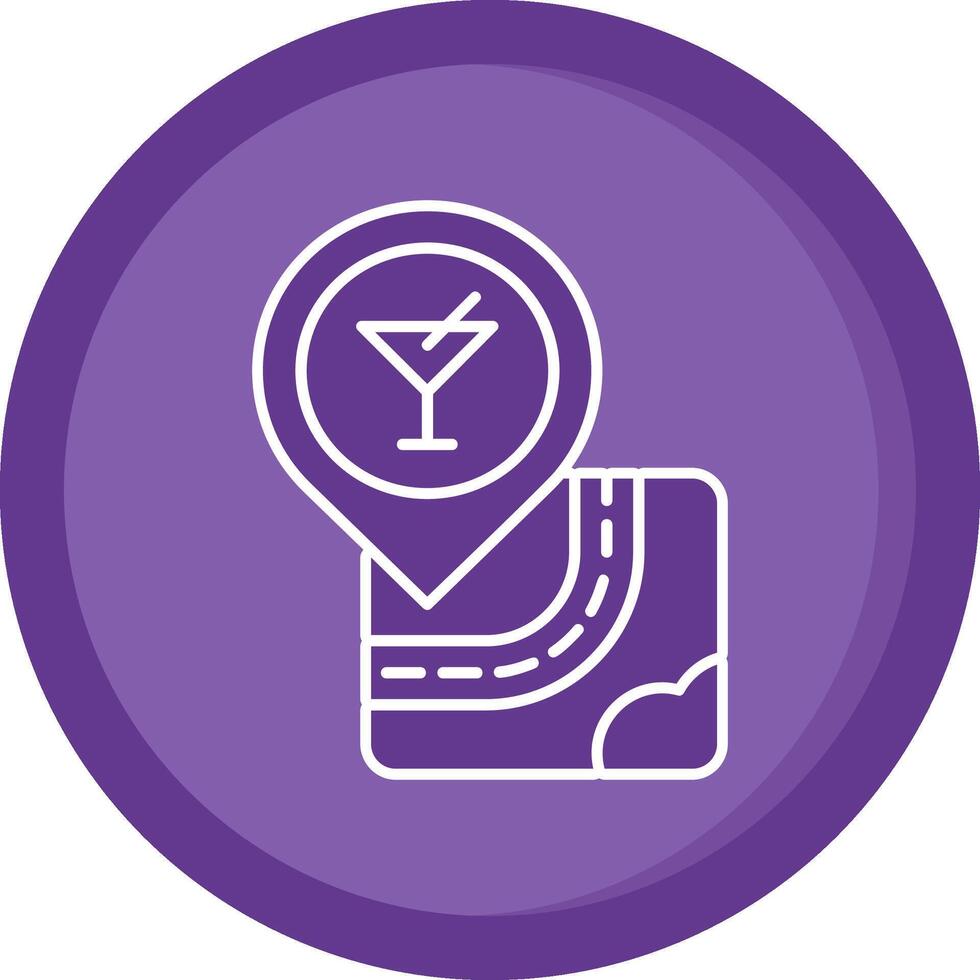 Bar Solid Purple Circle Icon vector