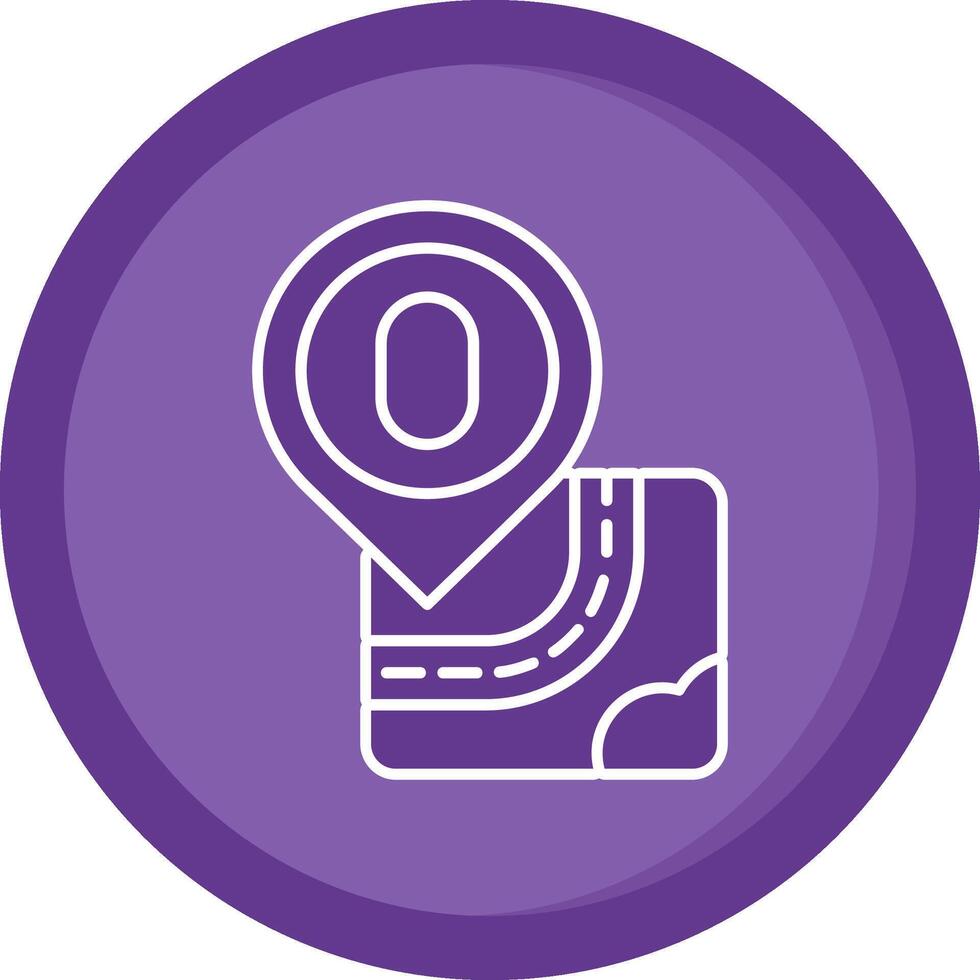 Zero Solid Purple Circle Icon vector