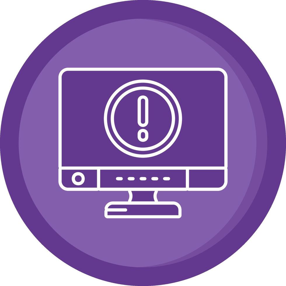 Error Solid Purple Circle Icon vector