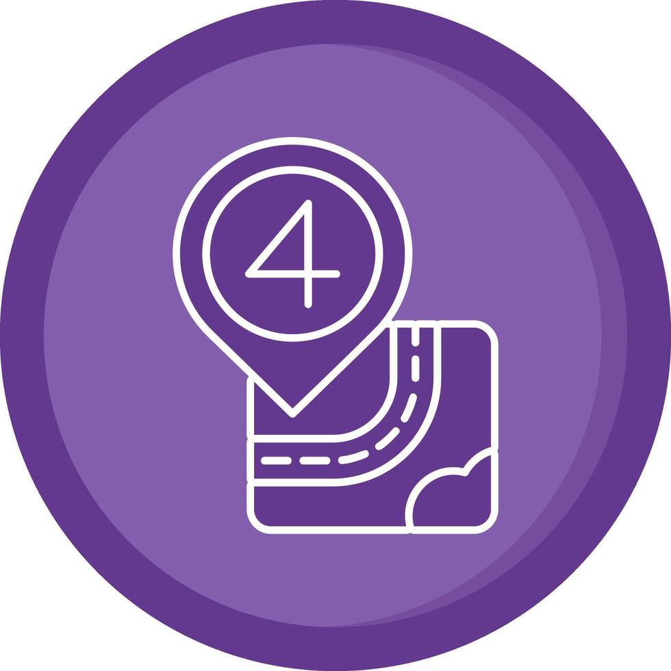 Four Solid Purple Circle Icon vector