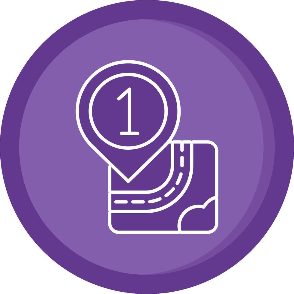 One Solid Purple Circle Icon vector