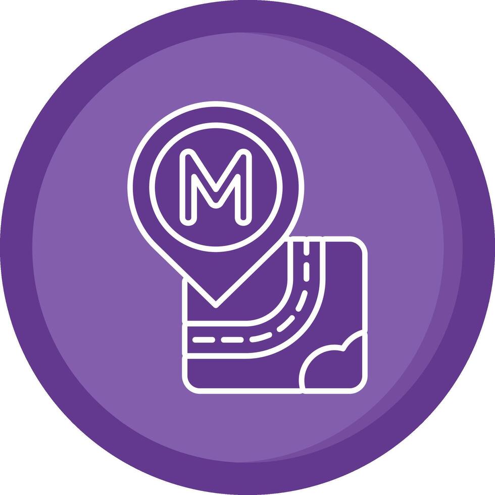 Public Solid Purple Circle Icon vector