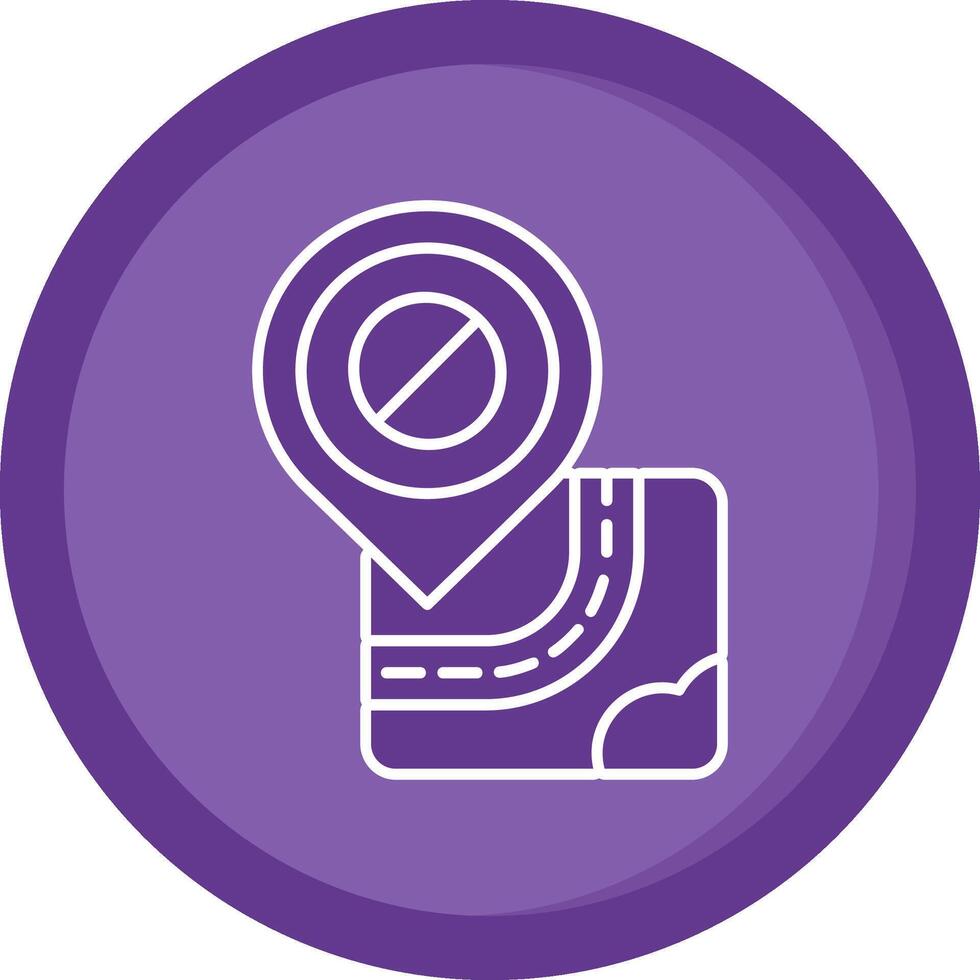 Forbidden Solid Purple Circle Icon vector