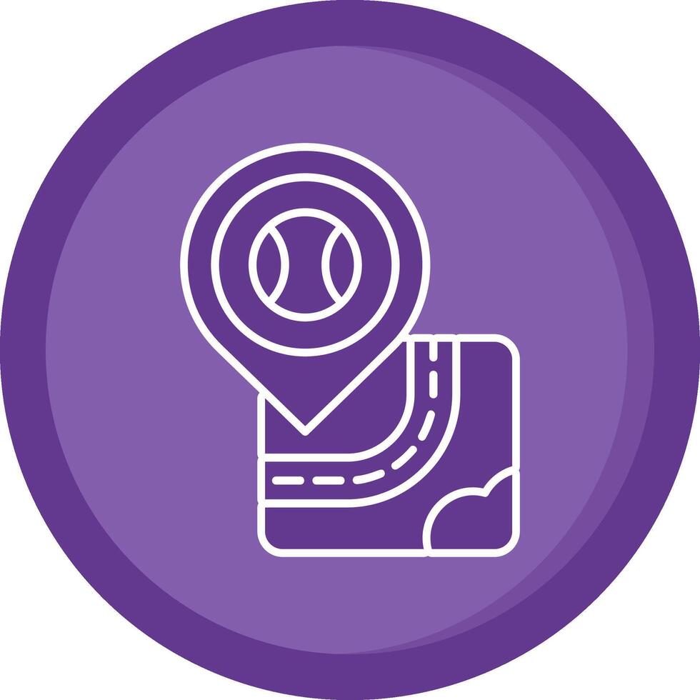 Tenis Solid Purple Circle Icon vector