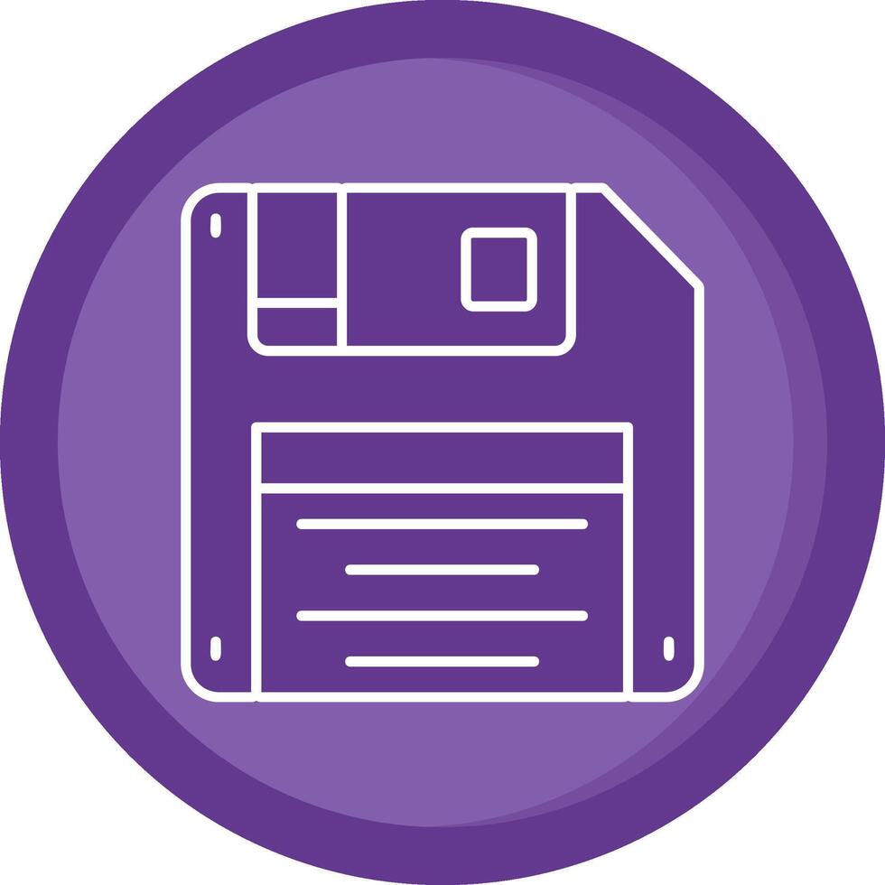 Floppy disk Solid Purple Circle Icon vector