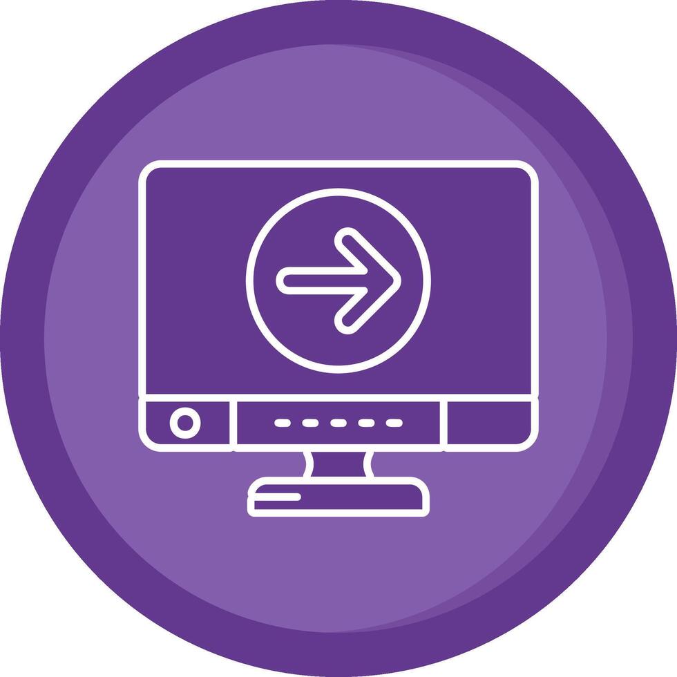 Forward Solid Purple Circle Icon vector