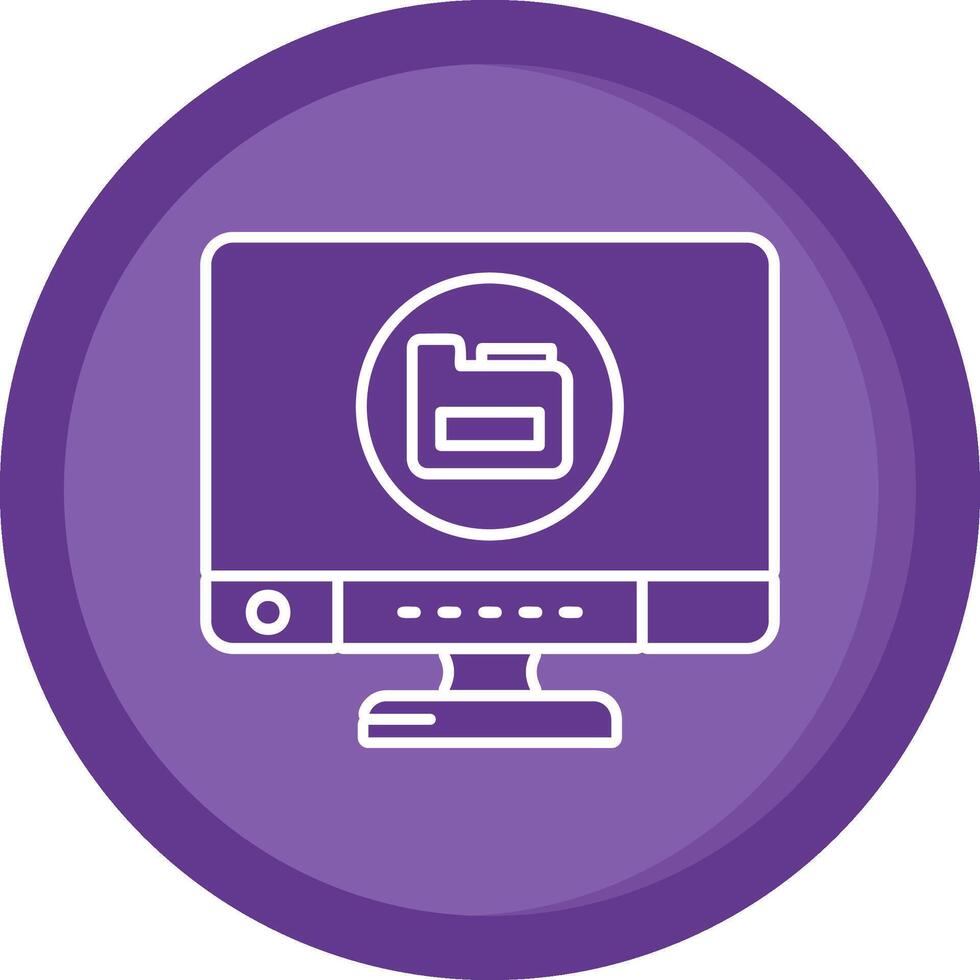 Data Solid Purple Circle Icon vector