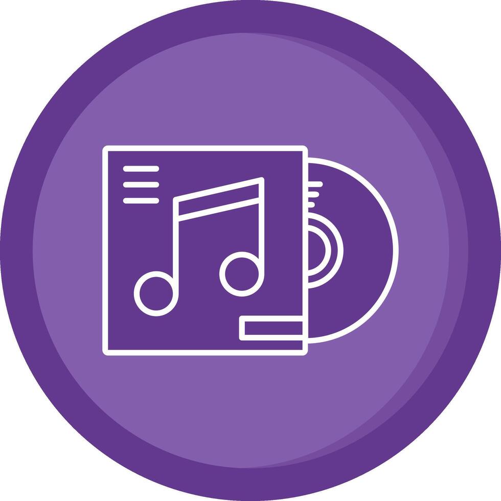 Cd cover Solid Purple Circle Icon vector