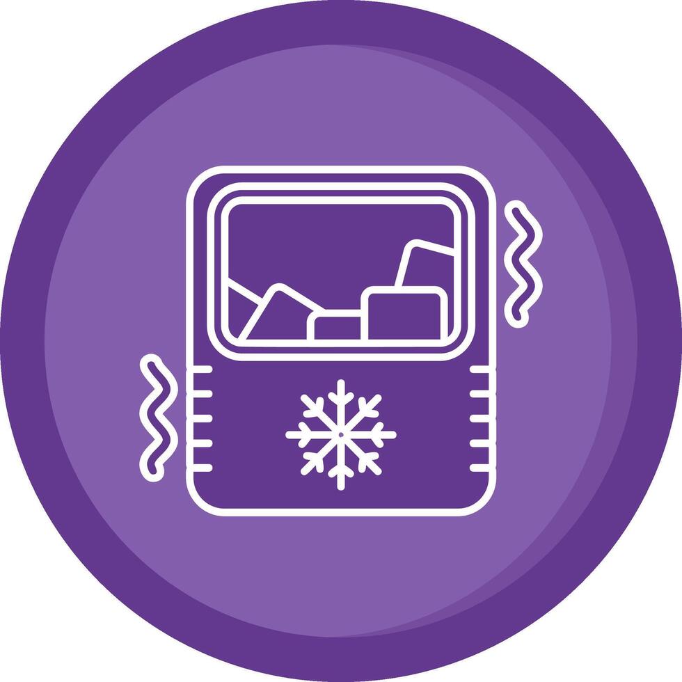 Ice maker Solid Purple Circle Icon vector