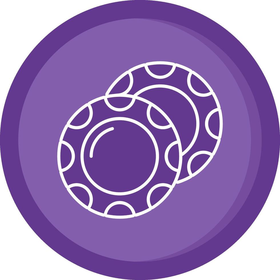 plato sólido púrpura circulo icono vector