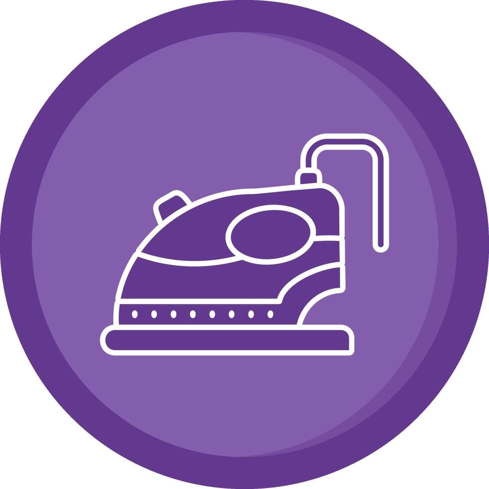 Iron Solid Purple Circle Icon vector