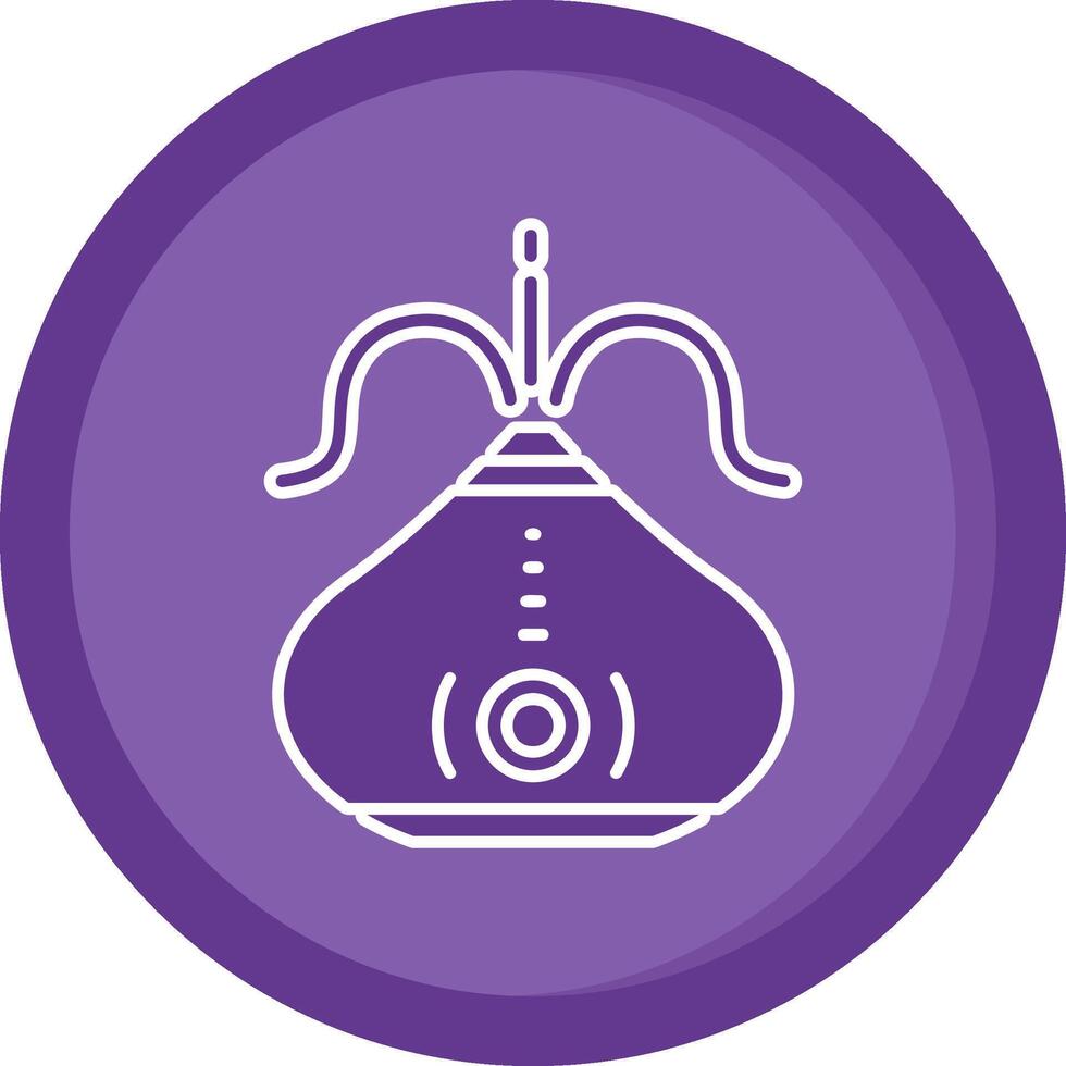 Humidifier Solid Purple Circle Icon vector