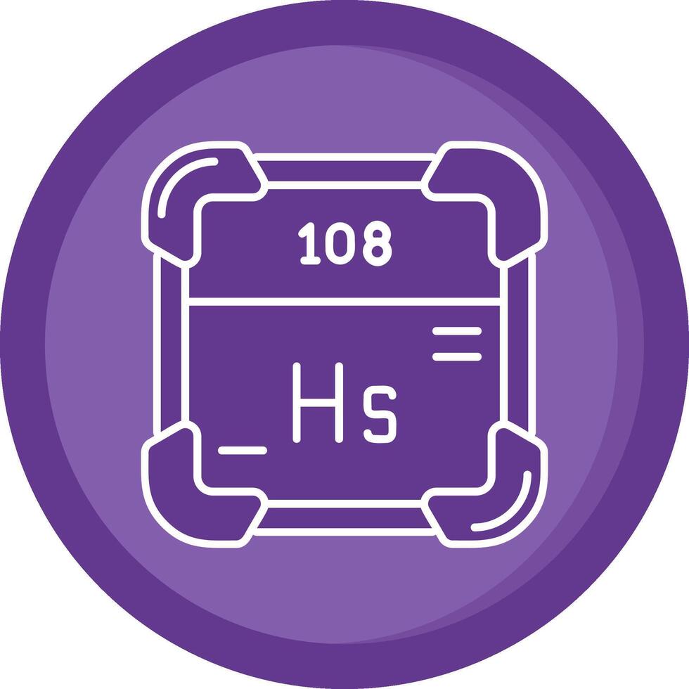 Hassium Solid Purple Circle Icon vector