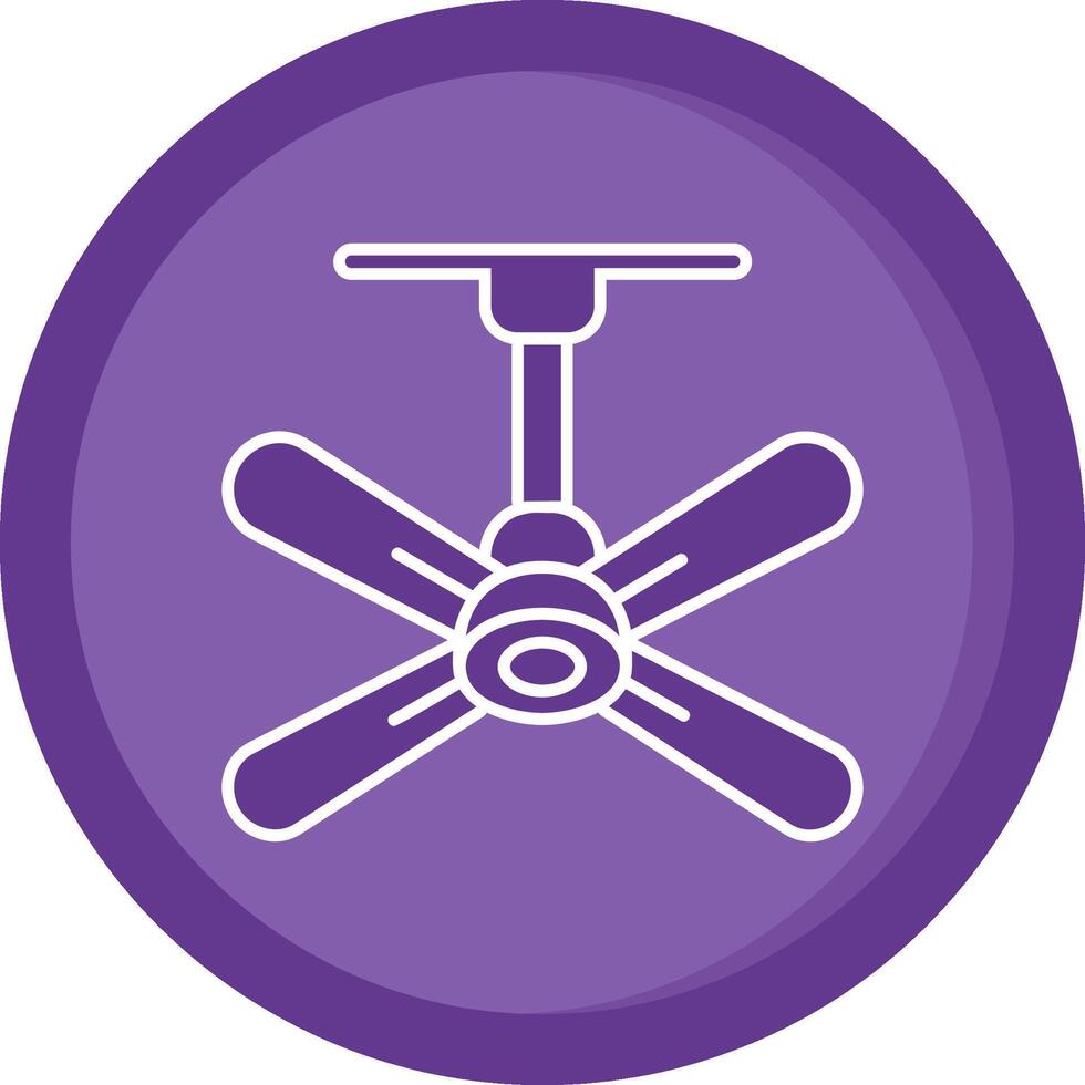 Fan Solid Purple Circle Icon vector