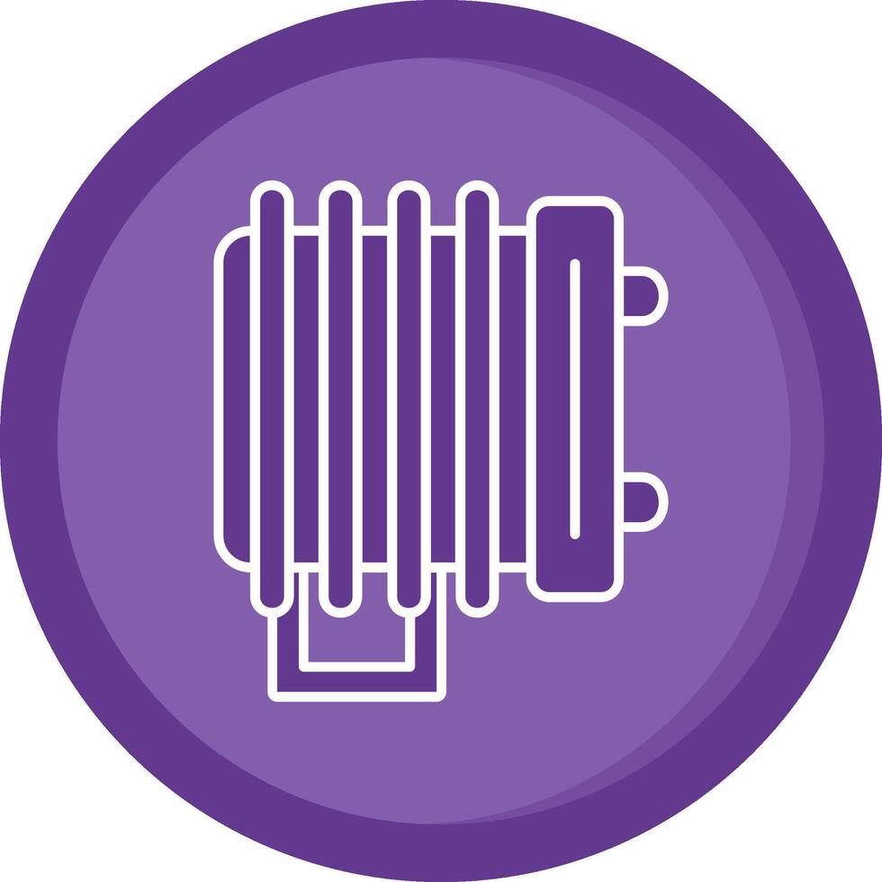 Heater Solid Purple Circle Icon vector