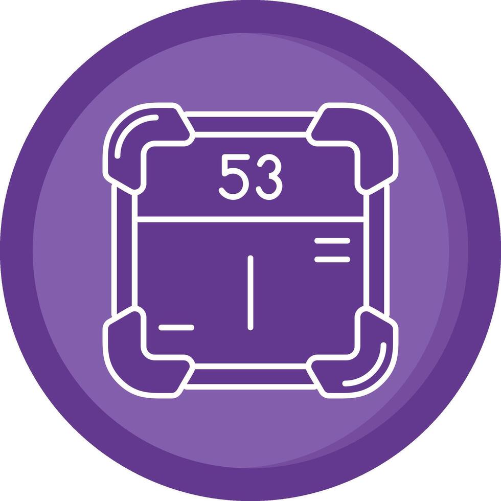 Iodine Solid Purple Circle Icon vector