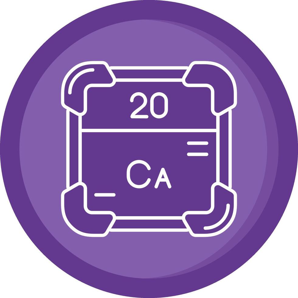 Calcium Solid Purple Circle Icon vector