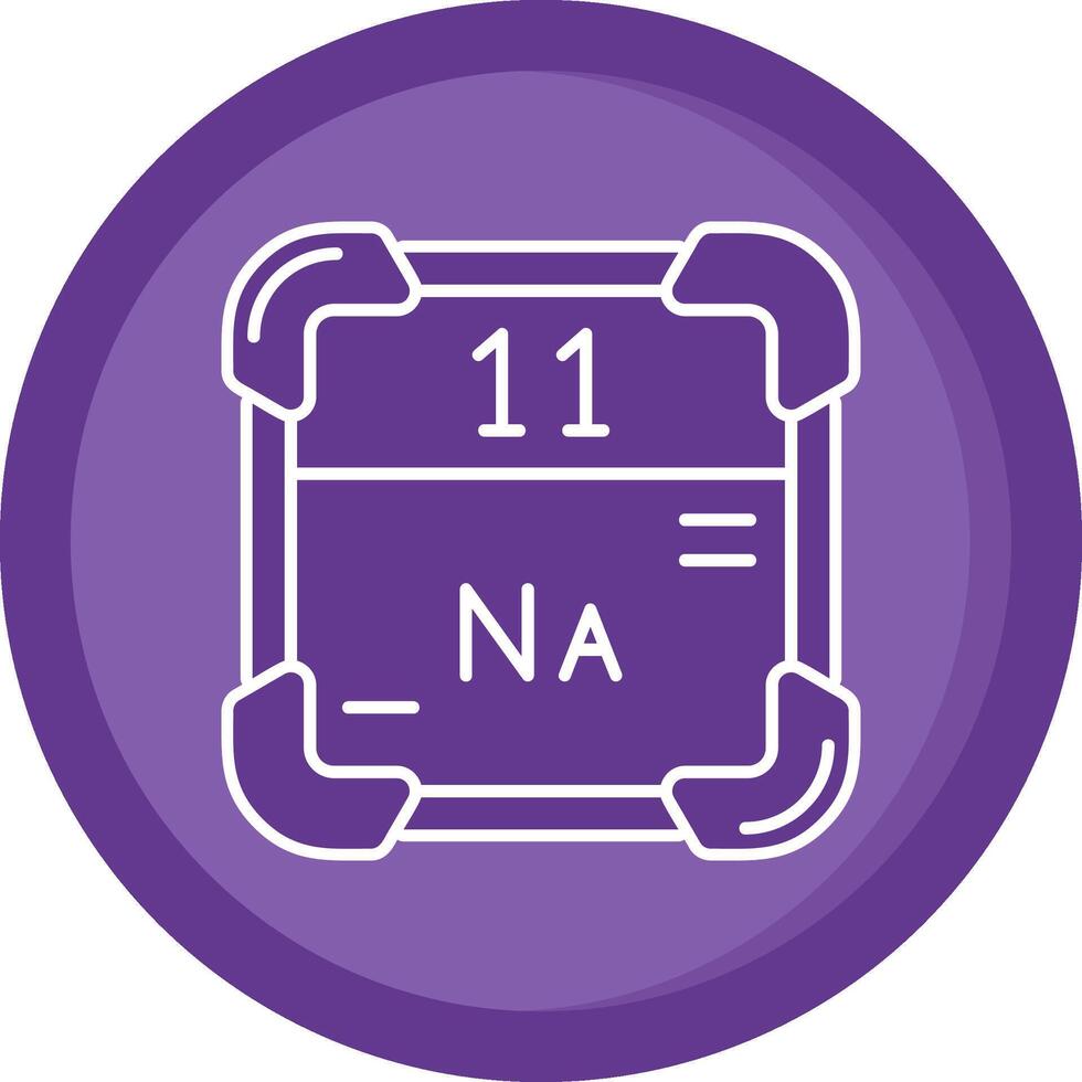 Sodium Solid Purple Circle Icon vector