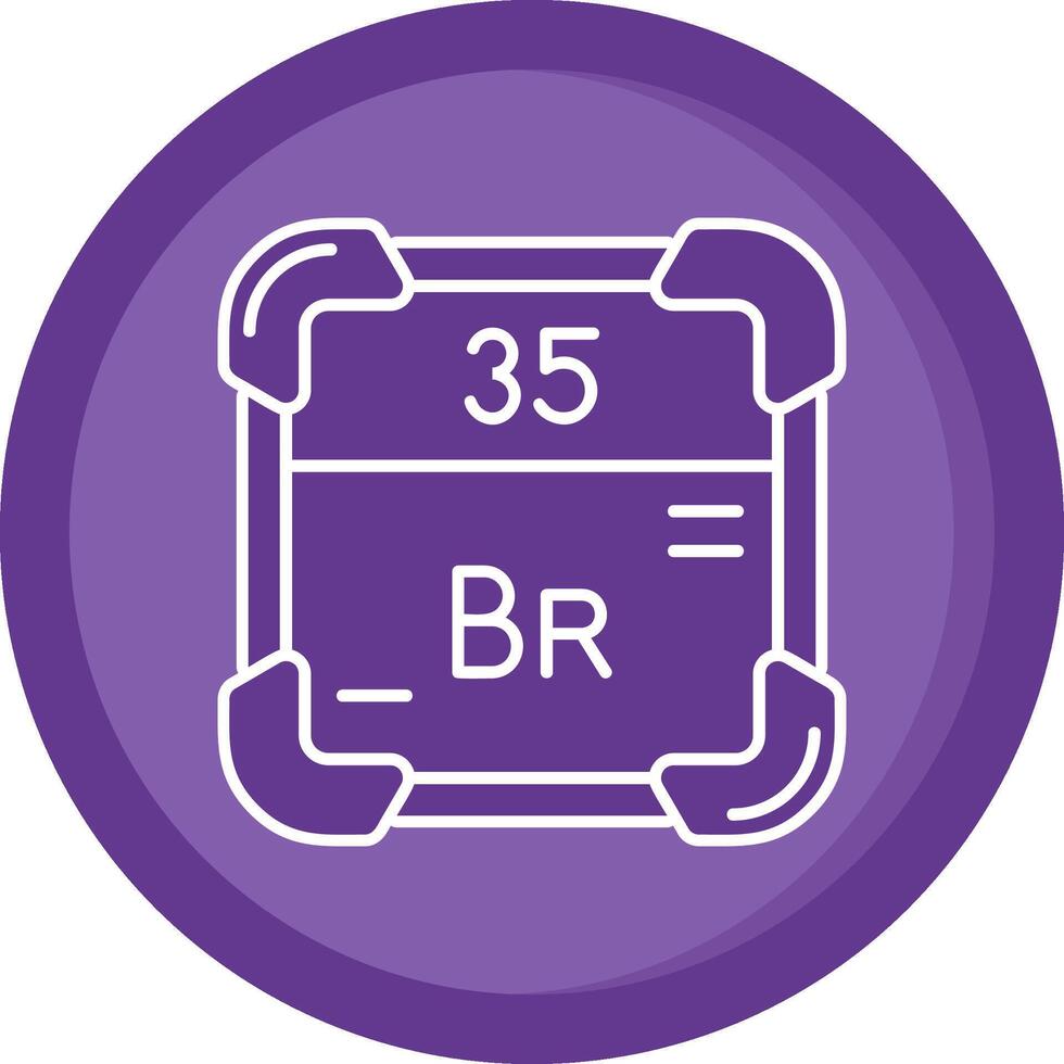Bromine Solid Purple Circle Icon vector