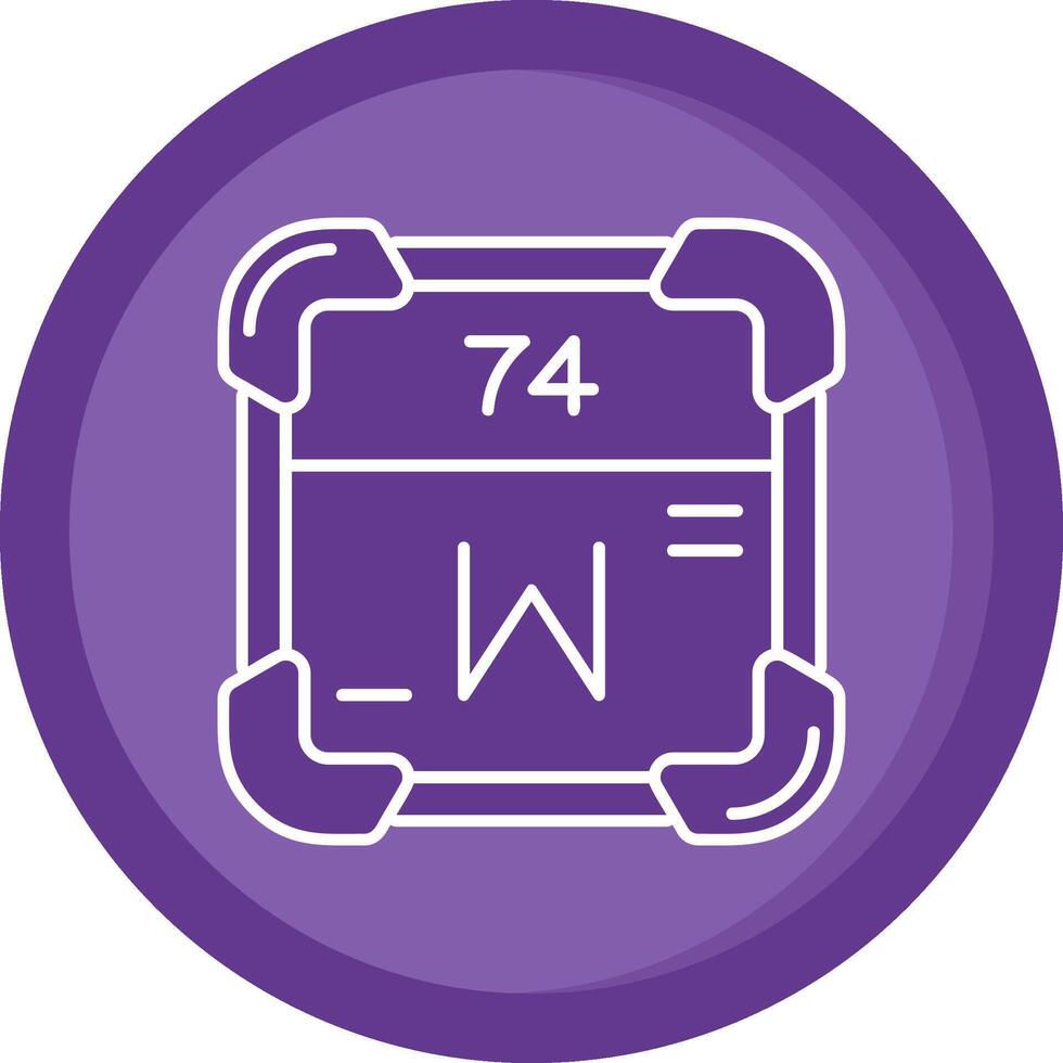 Tungsten Solid Purple Circle Icon vector