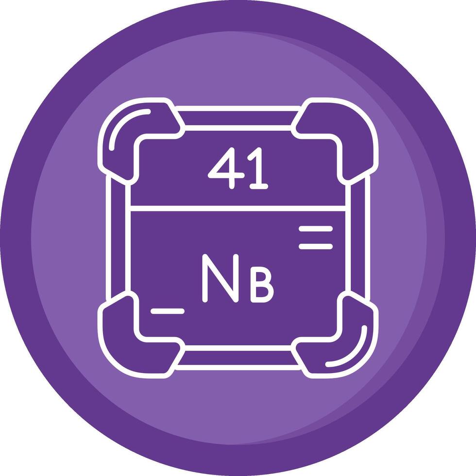 Niobium Solid Purple Circle Icon vector
