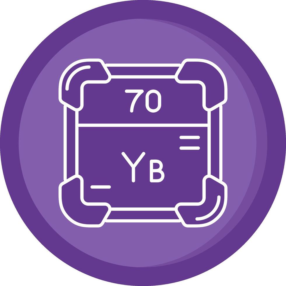 Ytterbium Solid Purple Circle Icon vector