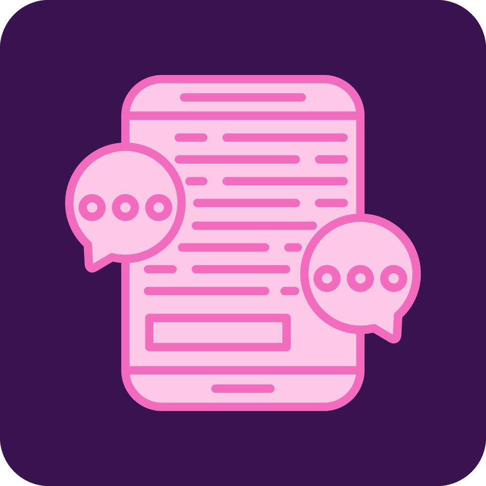 Mobile Chat Vector Icon