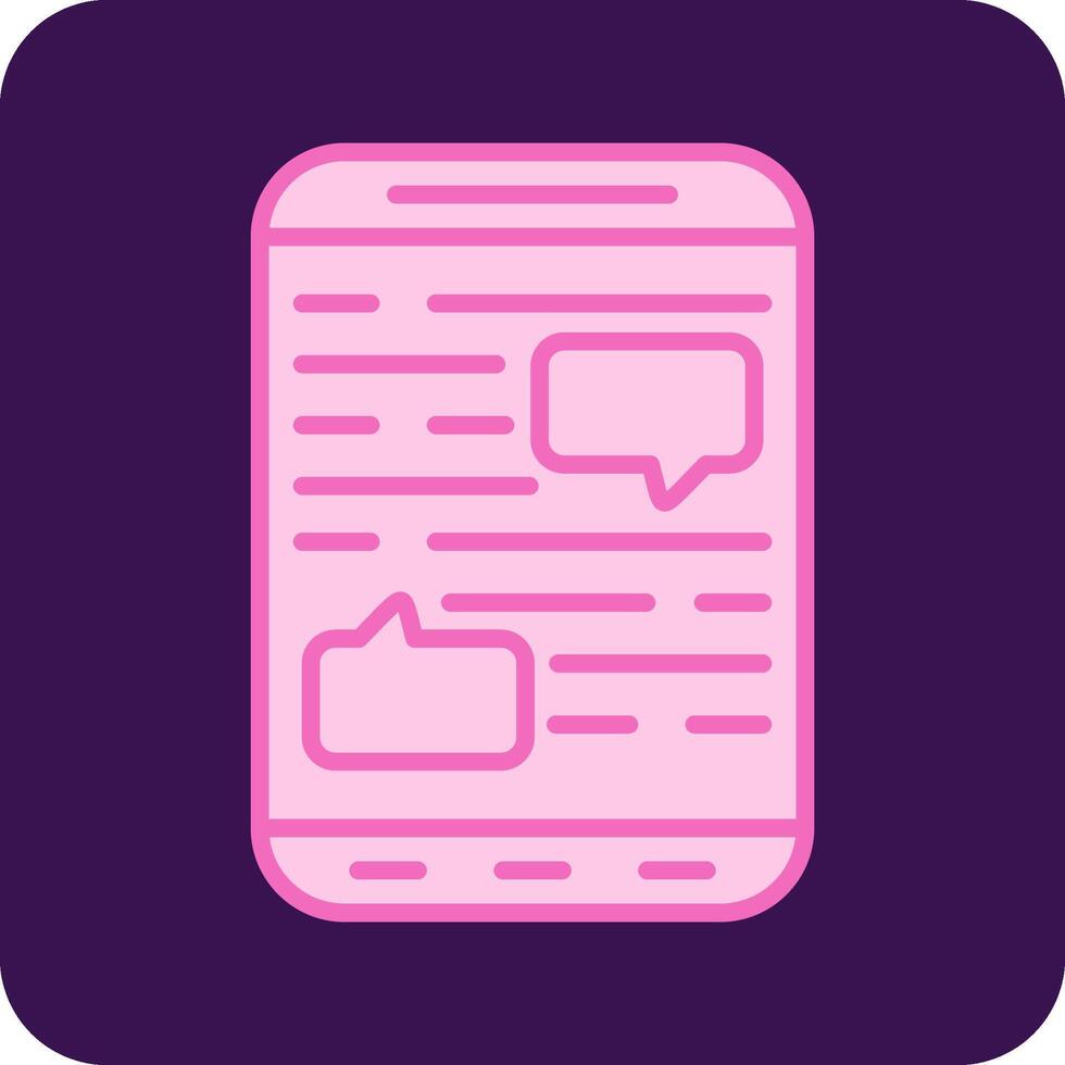 Mobile Chat Vector Icon